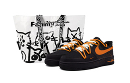 Nike Кроссовки Air Force 1 для скейтбординга унисекс низкие черно-оранжевые, цвет Black Orange hm9483-001(team1274-黑橙电音s-box) | black orange
