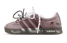 Adidas ВЛ Корт 2.0 Амортизирующие износостойкие низкие скейтбордские кроссовки унисекс розово-коричневые, цвет Pink Brown hq1802(team1311-爱与玫瑰双带) | pink brown