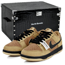 Nike Скользоустойчивые износостойкие низкие скейтерские кроссовки Dunk унисекс коричневый - коричневый след-подарочная коробка 4, цвет Brown Trace-Gift Box 4 hv2512-200（team96-棕迹大地s-box） | brown trace-gift box 4