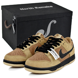 Nike Скользоустойчивые износостойкие низкие скейтерские кроссовки Dunk Unisex коричневые Brown Trace в подарочной упаковке 2, цвет Brown Trace-Gift Box 2 hv2512-200（team96-棕迹大地s-box） | brown trace-gift box 2