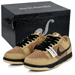 Nike Скользоустойчивые износостойкие низкие скейтерские кроссовки Dunk унисекс коричневый - коричневый след подарочная упаковка 3, цвет Brown Trace-Gift Box 3 hv2512-200（team96-棕迹大地s-box） | brown trace-gift box 3