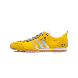 Adidas VS JOG 2.0 Креативная деталь, амортизация Butter Bear, износостойкие низкие кеды унисекс желтые, цвет Yellow jp5760(team779-男女 黄油狗熊) | yellow
