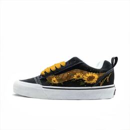 Vans Knu Skool устойчивые к истиранию низкие скейтбордские кроссовки унисекс желтый подсолнух, цвет Sunflower vn0009qc6bt1(team613-向日葵) | sunflower