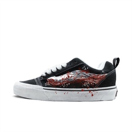 Vans Knu Skool устойчивые к истиранию низкие скейтерские кроссовки унисекс красные, цвет Red vn0009qc6bt1(team613-寒梅墨染) | red