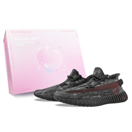Adidas Изнашивающиеся повседневные кроссовки Yeezy Boost 350 V2 низкие унисекс черно-красные, цвет Black Red id4811(team373-迷雾红box) | black red