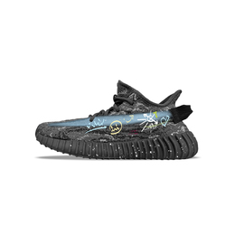 Adidas Изнашивающиеся повседневные кроссовки Yeezy Boost 350 V2 низкие унисекс черно-синие, цвет Black Blue id4811(team373-神秘幽蓝) | black blue