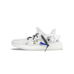 Adidas Изнашивающиеся низкие кеды Yeezy Boost 350 V2 повседневные унисекс бело-голубые, цвет White Blue hq6316(team373-投篮时刻) | white blue