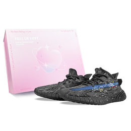 Adidas Изнашивающиеся повседневные кроссовки Yeezy Boost 350 V2 низкие унисекс черно-синие, цвет Black Blue id4811(team373-神秘幽青box) | black blue
