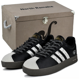 Adidas ВЛ Корт 2.0 износостойкие и легкие низкие скейтборд кроссовки унисекс черный серебристый - черный серебристый подарочная коробка 3, цвет Black Silver-Gift Box 3 id6017(team96-黑钻流星s-box） | black silver-gift box 3