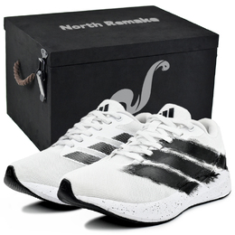 Adidas Дурамо RC устойчивые к истиранию низкие кроссовки для бега унисекс белый черный - белые чернила танец-подарочная коробка 4, цвет White Ink Dance-Gift Box 4 id2702(team96-白宣墨舞s-box) | white ink dance-gift box 4