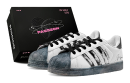 Adidas Кроссовки Superstar 2 Unisex низкие сине-черные, цвет Black ih8659(teams1-蓝蚀墨迹s-box) | black