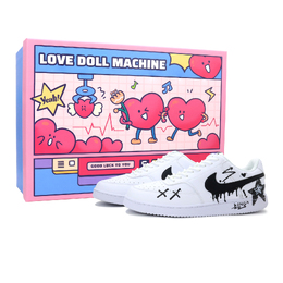 Nike Кроссовки Court Vision 1 Unisex низкие черно-белые Heartbeat Combat-Box, цвет Heartbeat Combat-Box dh2987-101(team-1035-黑白星s-box) | heartbeat combat-box
