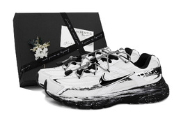 Nike Дышащие низкие повседневные городские кроссовки для комьютинга и бега унисекс черно-белые, цвет Black White 394055-100(team177-黑韵轨迹-box) | black white