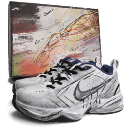 Nike Эйр Монарх 4 Чанки Сникерсы Унисекс Светло-серые, цвет Light Gray 415445-102(team130-vam石墨暗影box) | light gray