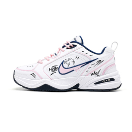 Nike Эйр Монарх 4 Розовые Щенячьи Амортизаторы Противоскользящие Высокие Массивные Кроссовки Унисекс Розовые Белые, цвет White 415445-102(team978-粉色小狗) | white