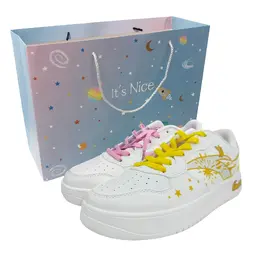 Anta Кроссовки Life Collection Unisex низкие бело-желто-розовые с непарными желтыми и розовыми, цвет Yellow Pink Mismatched 912518001q-2(team10-炫粉流星) | yellow pink mismatched