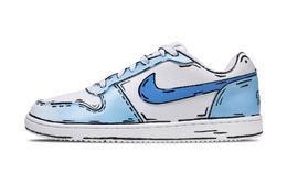 Nike Эбернон черная дыра, синие манускрипт устойчивые к истиранию низкие скейтбордские кроссовки унисекс синий белый, цвет Blue White aq1775-100(team698-蓝色手稿) | blue white