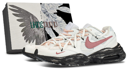 Nike Амортизирующие дышащие легкие низкие кеды Air Cushion для повседневного бега унисекс белые, цвет White cj1670-102（team845粉勾轻云-box） | white