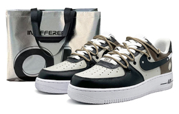 Nike Air Force 1 противоскользящие износостойкие низкие скейтерские кроссовки мужские черно-коричневые, цвет Black Brown cw2288-111(team131-加浓美式s2) | black brown