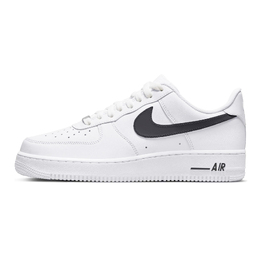 Кроссовки Nike Air Force 1 Black Coverage нескользящие и устойчивые к истиранию мужские низкие белые, цвет White cw2288-111（team587-black） | white