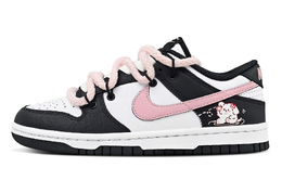 Nike Данк Колл Паппи устойчивые к истиранию лоу-топ скейтборд кроссовки унисекс черный розовый белый, цвет Black Pink White dd1391-100(team627-通话小狗) | black pink white