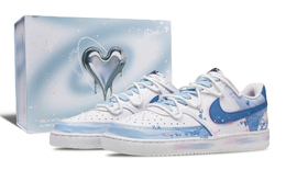 Nike Кроссовки Court Vision 1 Tide Whisper нескользящие износостойкие низкие для скейтбординга мужские сине-белые, цвет Blue White dh2987-101(team691-潮汐絮语s-box) | blue white