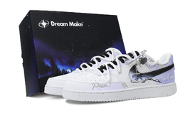 Nike Кроссовки Court Vision 1 мужские низкие черно-бело-фиолетовые, цвет Black White Purple dh2987-101(team683-邮寄玫瑰-紫-黑礼盒） | black white purple