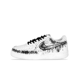 Nike Кроссовки Court Vision Mist, модные и универсальные, удобные низкие скейтерские мужские бело-черные, цвет White dh2987-101（team694-迷雾) | white