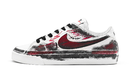 Nike Кроссовки для скейтбординга Court Legacy Menacing Star с устойчивостью к истиранию, низкие, унисекс, черно-бело-красные, цвет Black White Red dh3161-100(team940-凶芒) | black white red