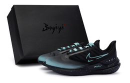 Nike Мужские беговые кроссовки Zoom Winflo 9 дышащие влагоотводящие низкие повседневные черно-голубые, цвет Black Cyan dm1106-007(team80-男星空之旅青s-box) | black cyan