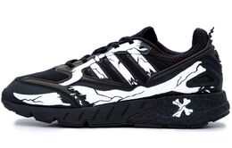 Adidas ZX 1K Boost 2.0 Дышащие легкие низкие кроссовки из сетчатой ткани для бега мужские черно-белые, цвет Black White gy8247（team241-寒骨踏步） | black white
