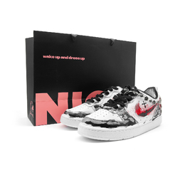Nike Кроссовки для скейтбординга Court Borough с противоскользящей подошвой и амортизацией, унисекс, белые, цвет White bq5448-100（team912-爱死机） | white