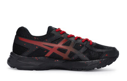 Кроссовки для бега Gel-Contend 4 мужские с низким верхом, черные/красные Asics t8d4q-020(team80-男款荒野风声红s-box) | black/red