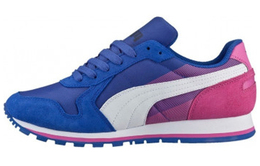 Puma Унисекс кроссовки мидтоп синие с розовым 360130-05