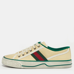 Gucci Cream Canvas Tennis 1977 Sneakers Size 38.5 1222747