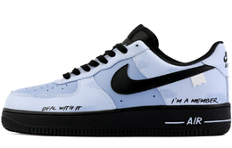 Nike Кроссовки Air Force 1 для скейтбординга, увеличивающие рост, износостойкие, унисекс, синие, черные cw2288-001(team975-深海笔记) | blue black