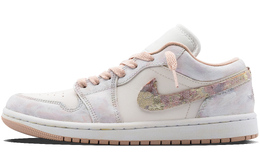 Винтажные баскетбольные кроссовки Air 1 Unisex низкие белые Jordan, цвет слоновая кость белый dc0774-120（team164-莫奈印象） | ivory white