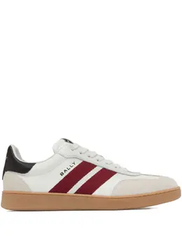 Bally Retro Crest striped leather sneakers 32118404