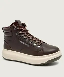 Кроссовки Kapri из кожи Karl Lagerfeld, коричневый kl57555 | marrone