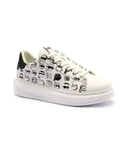 Кроссовки Twin nft graffiti из кожи Karl Lagerfeld, белый kl52512t | bianco