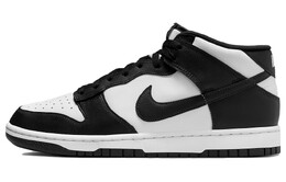 Кожаные кроссовки Dunk Mid Panda Nike, белый/черный fq8784-100 | white/black
