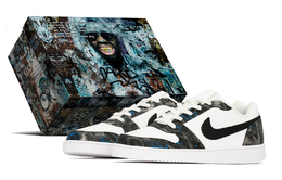 Nike Износостойкие дышащие низкие кроссовки для скейтбординга EBERNON, мужские, черно-белые aq1775-100(teama-疯人院) | black white