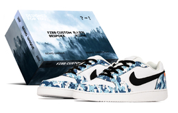 Nike Износостойкие дышащие низкие кроссовки для скейтбординга EBERNON, мужские, черно-белые aq1775-100(teama-迷彩) | blue black