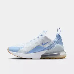 Кроссовки Women's Nike Air Max 270 Casual, белый/голубой hj3222 | white/aluminum/blue tint/gum light brown