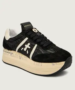 Кроссовки кожаные Beth Premiata, черный beth | nero