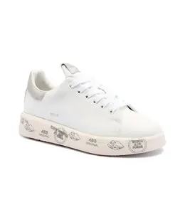 Красивые кожаные кроссовки Premiata, белый belle | bianco