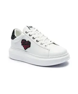 Кожаные кроссовки Kapri Heart of Karl Karl Lagerfeld, белый kl62515v | bianco