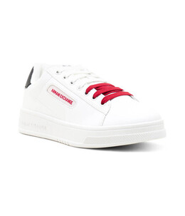 Кроссовки мужские Armani Exchange с красными шнурками, белый ax242m0002020460045 | bianco