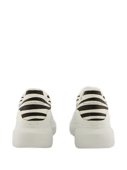 Кожаные кроссовки с вставками под зебру Alexander McQueen, белый 31576463 | белый
