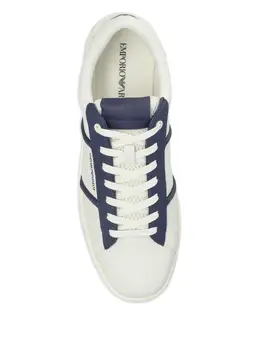 Кожаные кроссовки с панелями Emporio Armani, белый 31871920 | белый